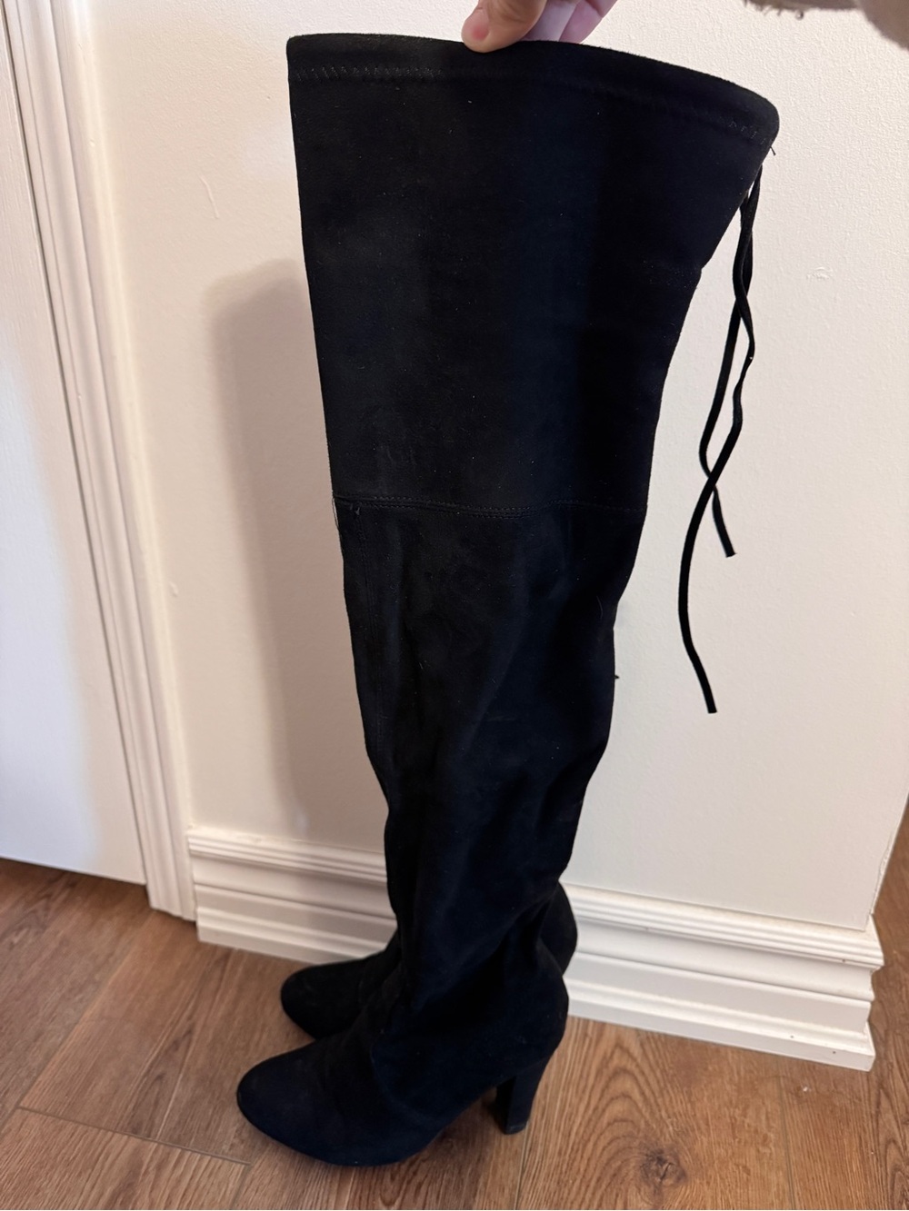 Steve Madden Black Over-the-Knee Suede Boots